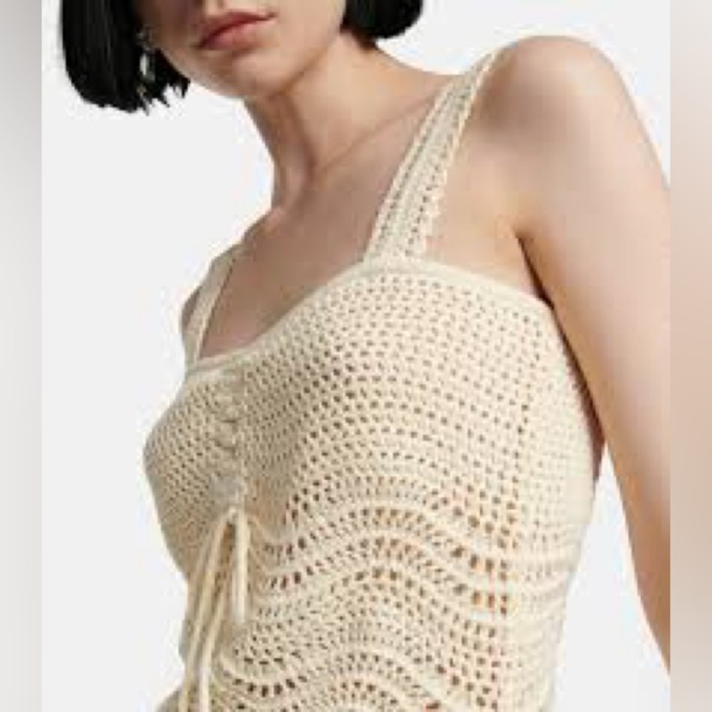 Zimmermann Cream Crochet Tank Top Size 1 - Picture 4 of 10